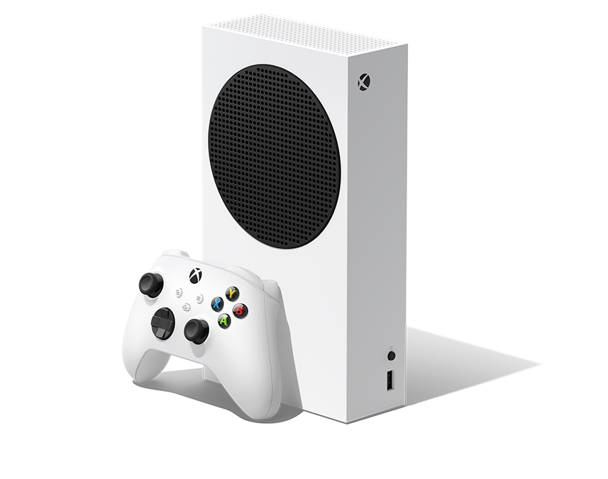 White Xbox Series S console with controller